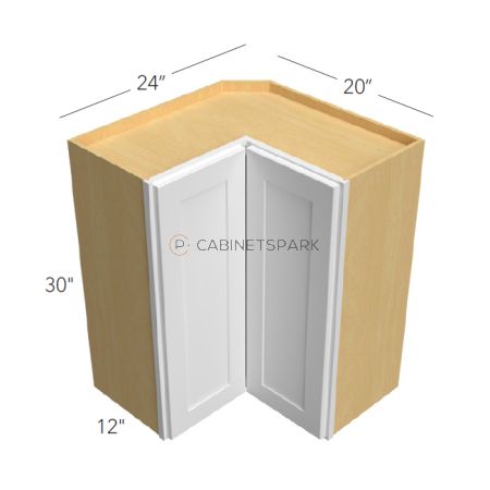 Fabuwood FB-WPC2430 Wall Pie Cut Corner Cabinet | Fusion Blanc