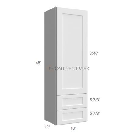 Fabuwood FN-WD1848 Wall Cabinet With Drawers | Fusion Nickel