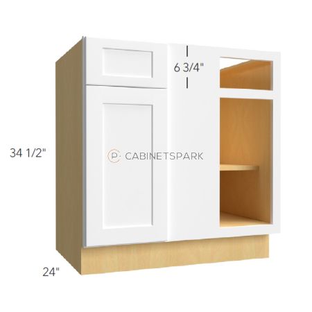 Fabuwood FB-BLB42/45 Base Blind Corner Cabinet | Fusion Blanc