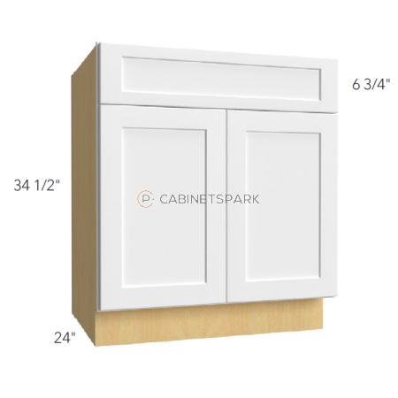 Fabuwood FB-B24 Double Door Base Cabinet | Fusion Blanc