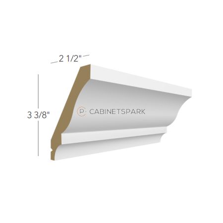 Fabuwood FO-CM-6 Large Crown Molding | Fusion Oyster