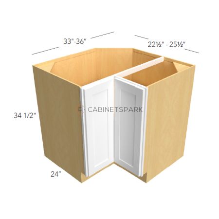 Fabuwood FB-LSB36 Lazy Susan Corner Cabinet | Fusion Blanc