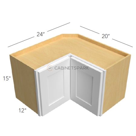 Fabuwood FN-WPC2415 Wall Pie Cut Corner Cabinet | Fusion Nickel