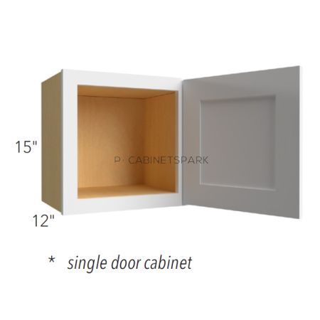 Fabuwood IN-W1215 Single Door Wall Cabinet | Imperio Nickel