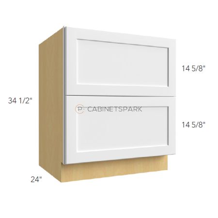 Fabuwood FB-DB36-2 Drawer Pack Base Cabinet | Fusion Blanc