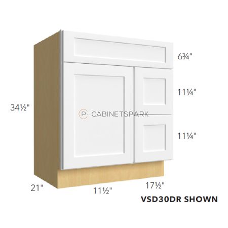 Fabuwood GI-VSD30DL Bathroom Double Sink Vanity Combo Cabinet | Galaxy Indigo