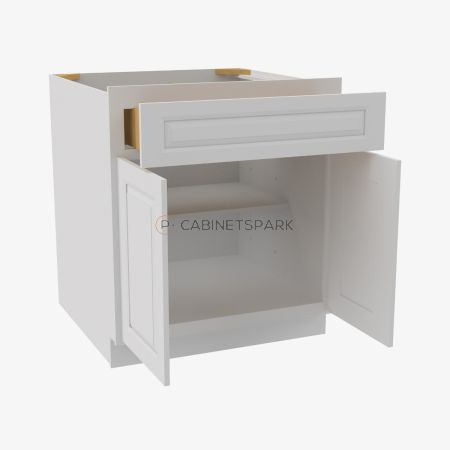 Forevermark GW-B33B Double Door Base Cabinet | Gramercy White