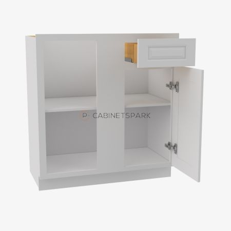 Forevermark GW-BBLC45/48-42"W Base Blind Corner Cabinet | Gramercy White