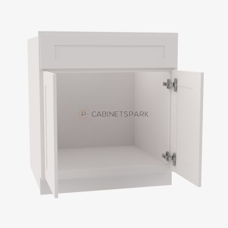 Forevermark AW-SB27B Sink Base Cabinet | Ice White Shaker
