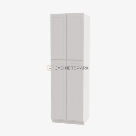 Forevermark AW-WP2496B Tall Wall Pantry Double Door Cabinet | Ice White Shaker