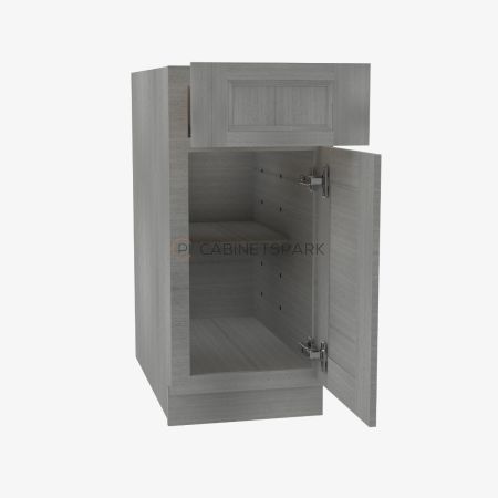 Forevermark TG-B18 Single Door Base Cabinet | Midtown Grey
