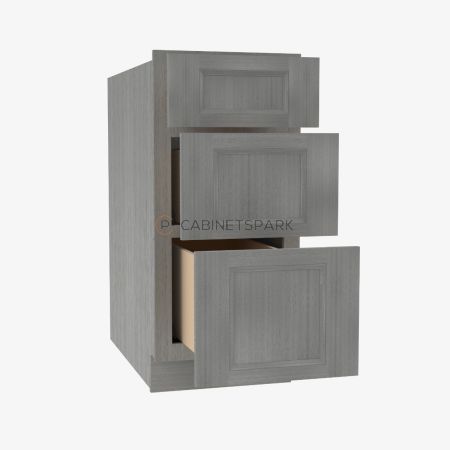 Forevermark TG-DB15(3) Drawer Pack Base Cabinet | Midtown Grey