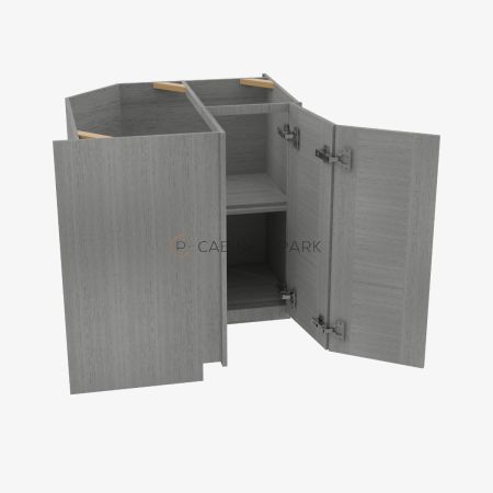 Forevermark TG-LS3612S (EZR3612) EZ Reach Lazy Susan Base Corner Cabinet | Midtown Grey