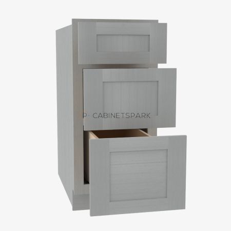 Forevermark AN-DB12(3) Drawer Pack Base Cabinet | Nova Light Grey Shaker