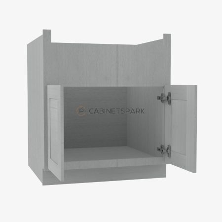 Forevermark AN-FSB36B Farm Sink Base Cabinet | Nova Light Grey Shaker