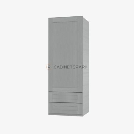 Forevermark AN-W2D1860 Wall Cabinet With 2 Built-In Drawers | Nova Light Grey Shaker