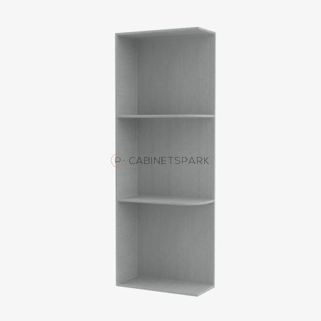 Forevermark AN-WES536 Wall End Shelf with Open Shelves | Nova Light Grey Shaker