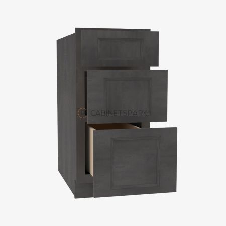 Forevermark TS-DB24(3) Drawer Pack Base Cabinet | Townsquare Grey