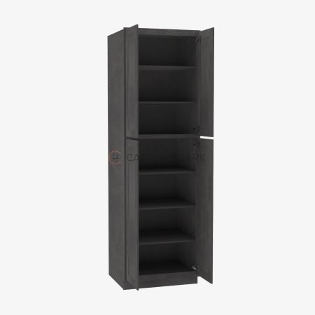 Forevermark TS-WP2490B Tall Wall Pantry Double Door Cabinet | Townsquare Grey