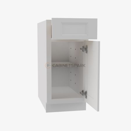 Forevermark TW-B18 Single Door Base Cabinet | Uptown White