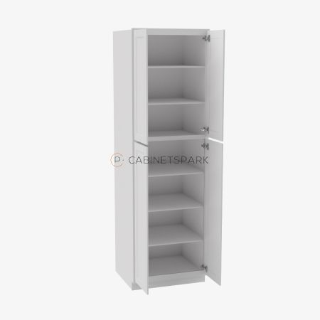 Forevermark TW-WP2490B Tall Wall Pantry Double Door Cabinet | Uptown White
