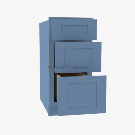 Forevermark AX-DB36(3) Drawer Pack Base Cabinet | Xterra Blue Shaker