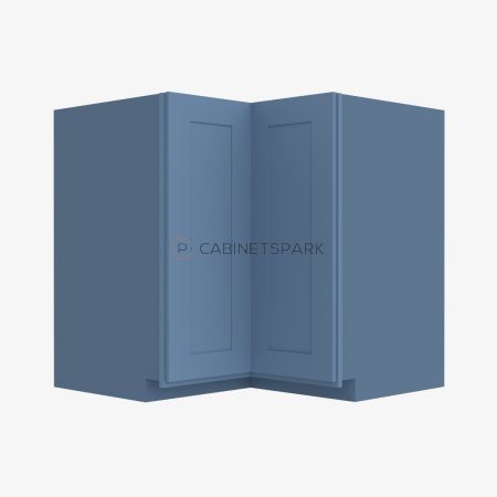 Forevermark AX-LS3612S (EZR3612) EZ Reach Lazy Susan Base Corner Cabinet | Xterra Blue Shaker