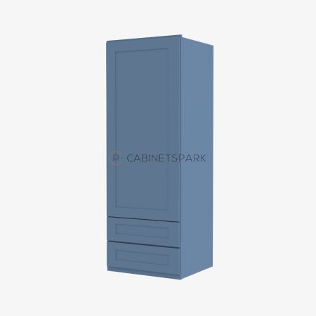 Forevermark AX-W2D1848 Wall Cabinet With 2 Built-In Drawers | Xterra Blue Shaker