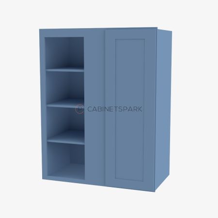 Forevermark AX-WBLC30/33-3042 Wall Blind Corner Cabinet | Xterra Blue Shaker