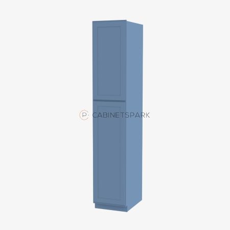 Forevermark AX-WP1590 Tall Wall Pantry Cabinet | Xterra Blue Shaker