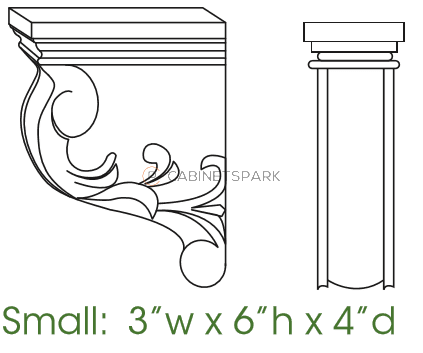 Forevermark GW-CORBEL56 Decorative Small Corbel | Gramercy White