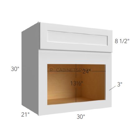 Fabuwood FN-MC303021 Microwave Wall Cabinet | Fusion Nickel