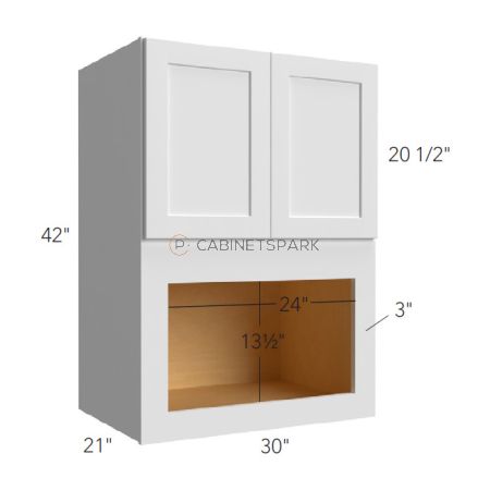Fabuwood FN-MC304221 Microwave Wall Cabinet | Fusion Nickel