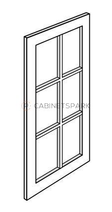 Forevermark SL-W3630BMGD Wall Cabinet Glass Door | Lait Grey Shaker