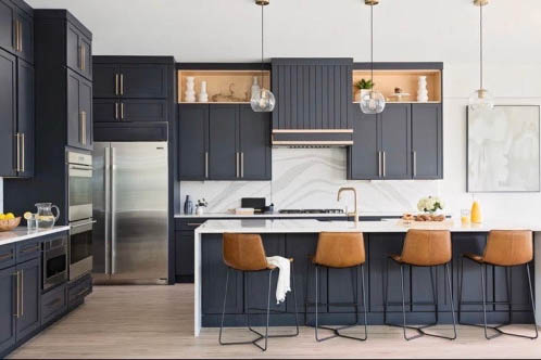 Blue Kitchen Cabinets by Forevermark : Xterra Blue Shaker Cabinets